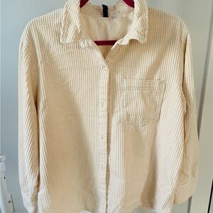 Women’s Cream Corduroy Shirt